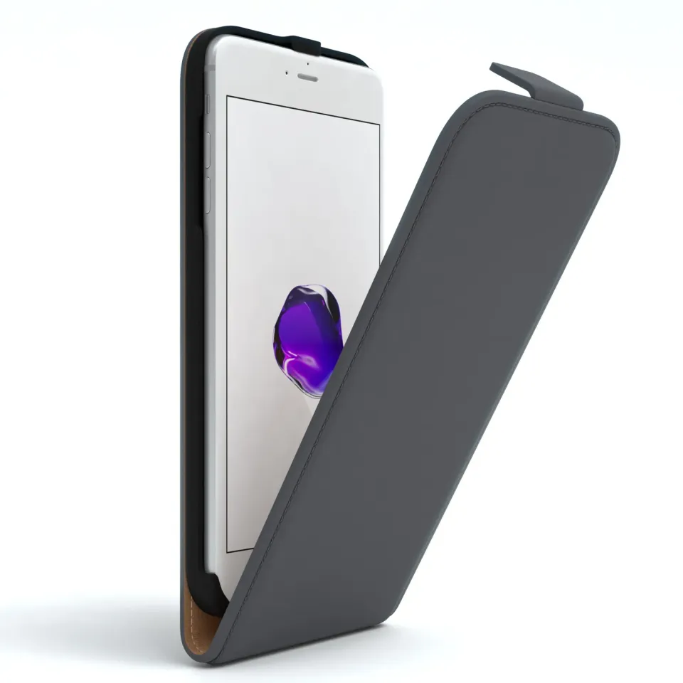 EAZY CASE Klapphülle für iPhone 7 Plus / 8 Plus Anthrazit