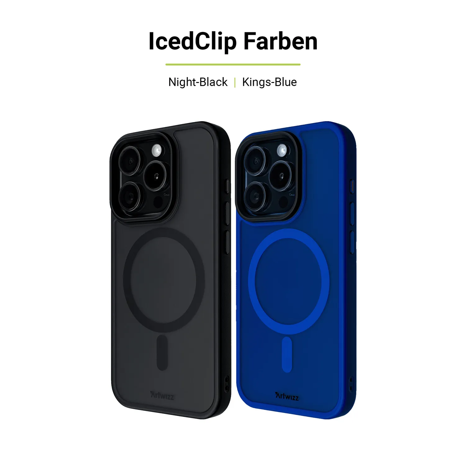 Artwizz IcedClip + CHARGE iPhone 15 Pro Hülle MagSafe frost