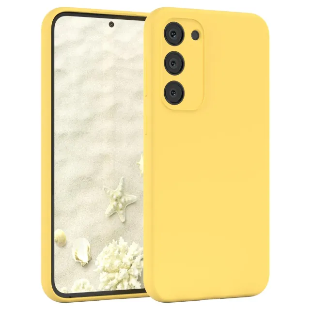 EAZY CASE Galaxy S23 Plus Premium Silikonhülle Gelb Kameraschutz