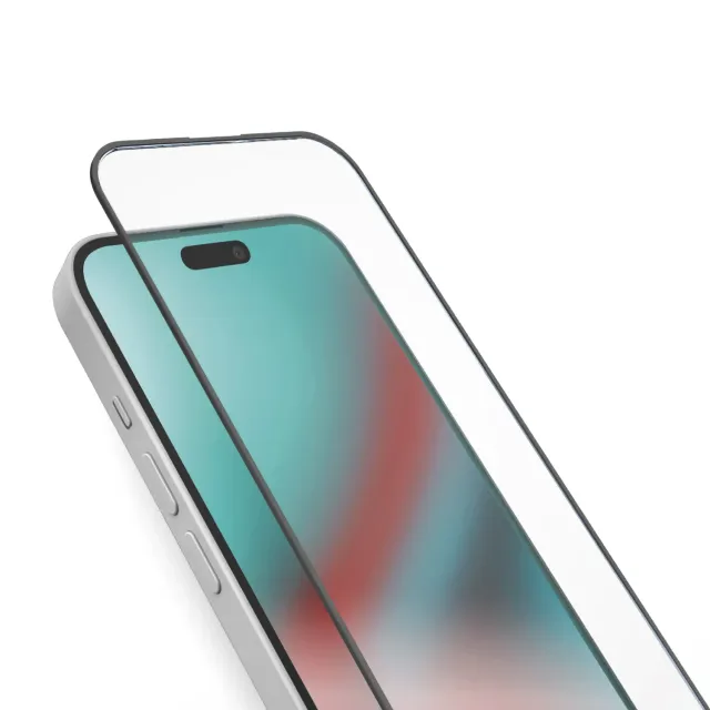 SBS Full Cover iPhone 16 15 Panzerglas Schwarz stoßfest