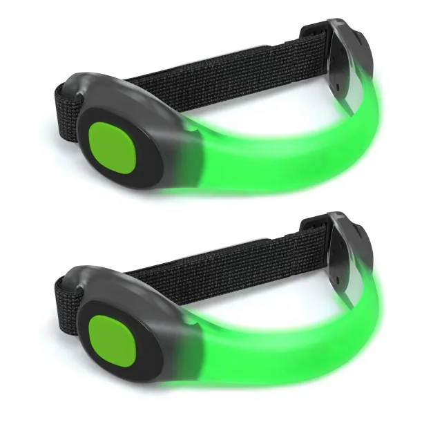 EAZY CASE LED Armband 2er-Set Leuchtband Grün