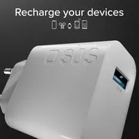 SBS 10W USB Reiseladegerät 2,1A weiss intelligent Laden