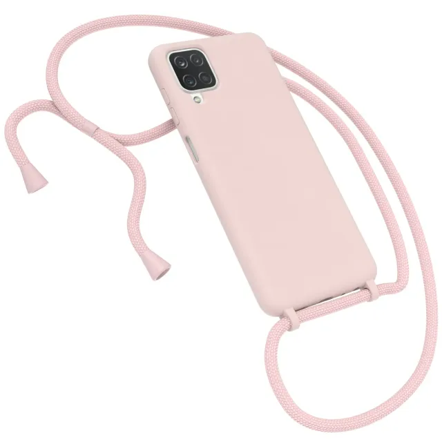 EAZY CASE Galaxy A12 Handykette Silikonhülle Altrosa