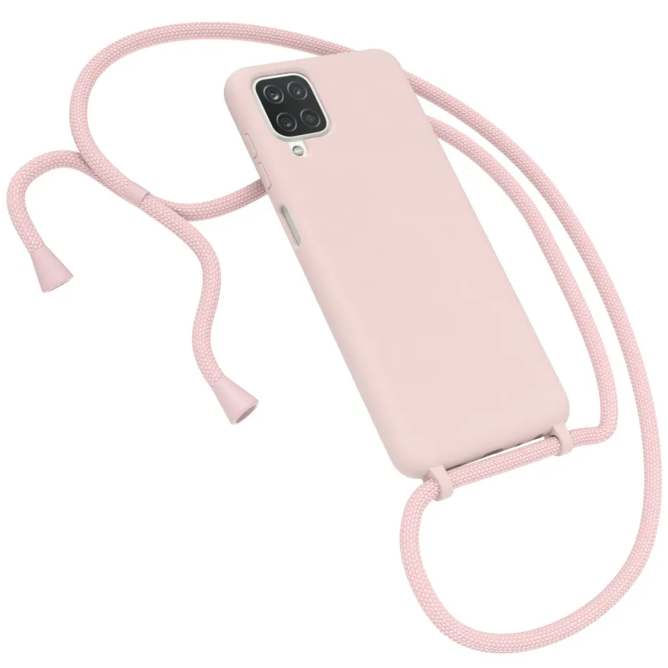 EAZY CASE Galaxy A12 Handykette Silikonhülle Altrosa