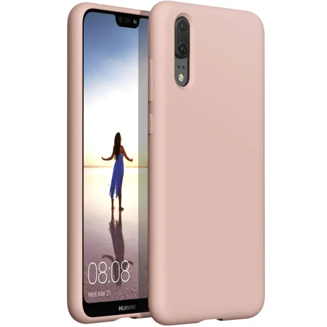 YATWIN Huawei P20 Lite Silikonhülle Rose flüssig