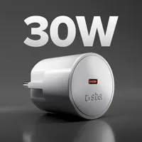 SBS Schuko Wandladegerät USB-C 30W PD Schnellladen