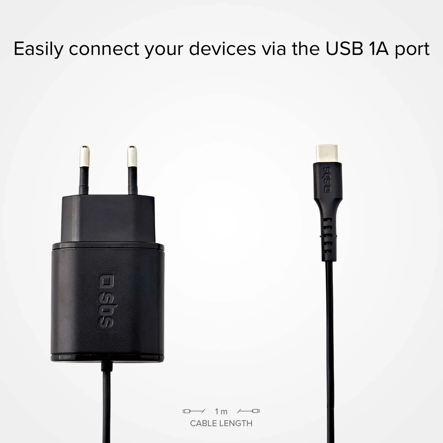 SBS 10W Reise-Ladegerät USB-C Schnellladung