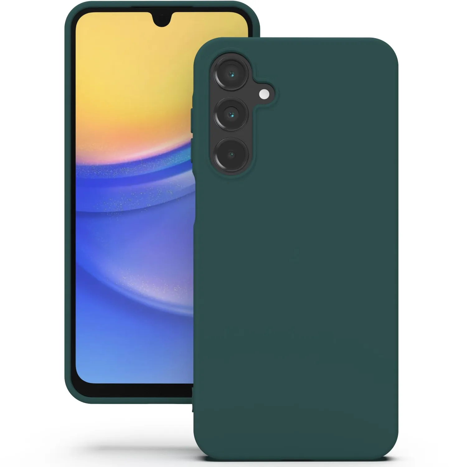 YATWIN Silikon Handyhülle Samsung S10 Plus schwarz Soft-Touch