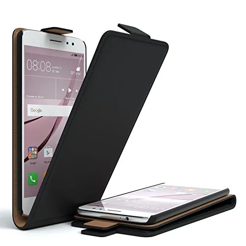 EAZY CASE Huawei Nova Plus Flipcover Schwarz Kunstleder