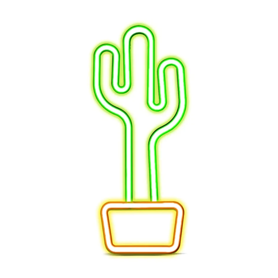 SBS Cactus Glow On LED-Neonschild 14x32 cm USB