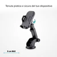 SBS Teleskop Handyhalterung Auto Saugnapf 360° schwarz