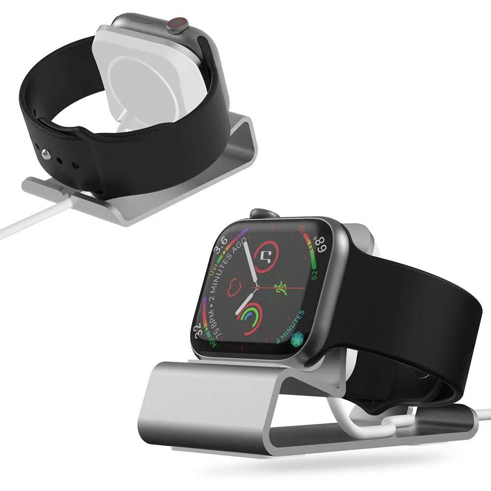 arktis Apple Watch Ladestation Aluminium Silber