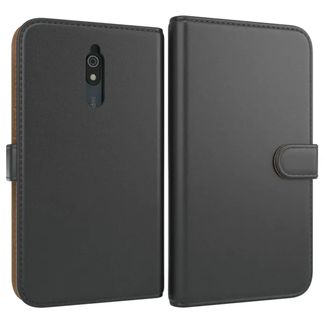 EAZY CASE Redmi 8a Klapphülle Schwarz Kartenfach