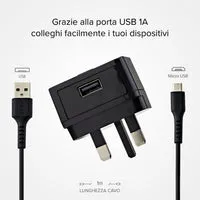 SBS Reise Ladekit Kfz-Ladegerät Micro-USB 100 cm 1000 mA
