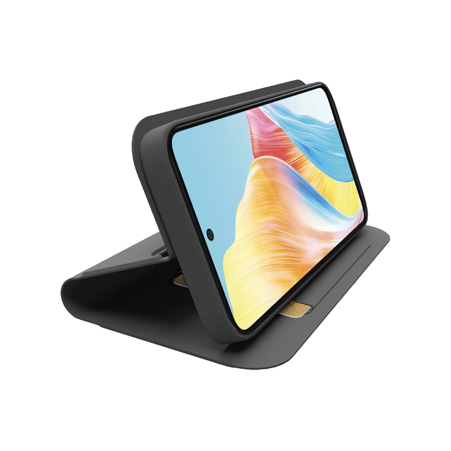 SBS Wallet Smooth Handyhülle Oppo A58 4G schwarz