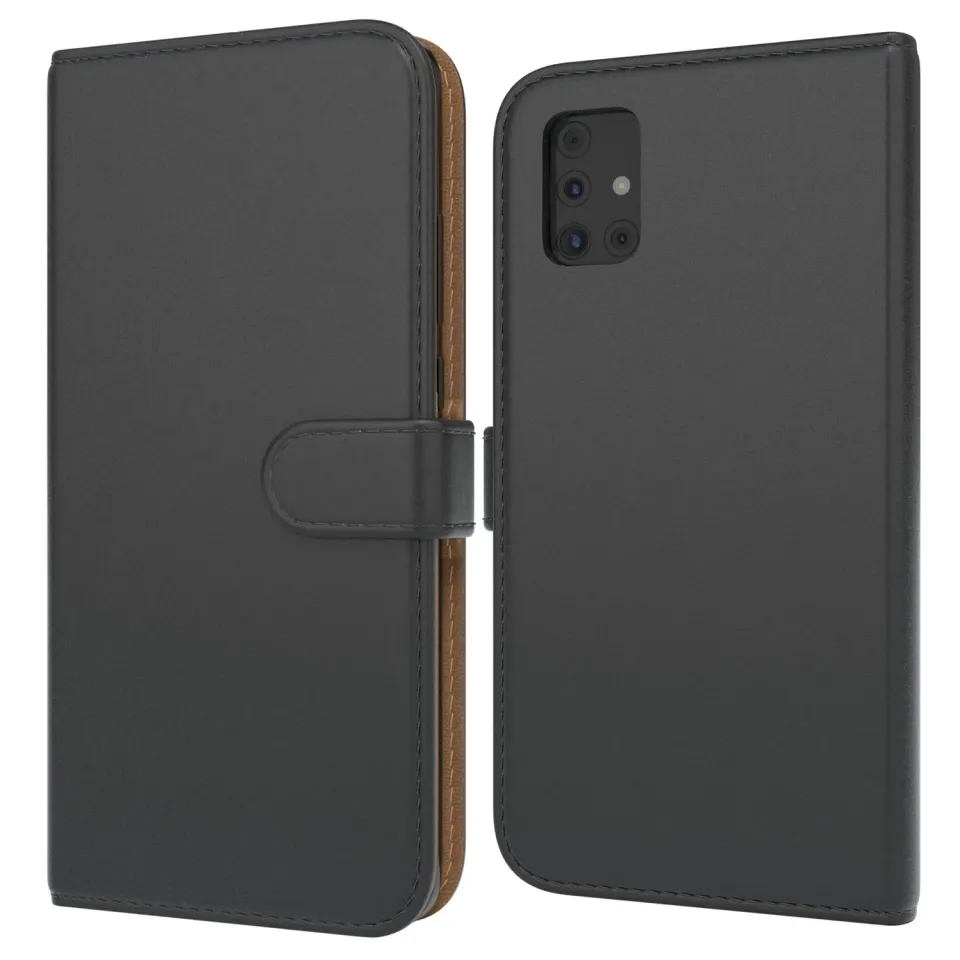 EAZY CASE Galaxy A51 Klapphülle Schwarz Bookstyle