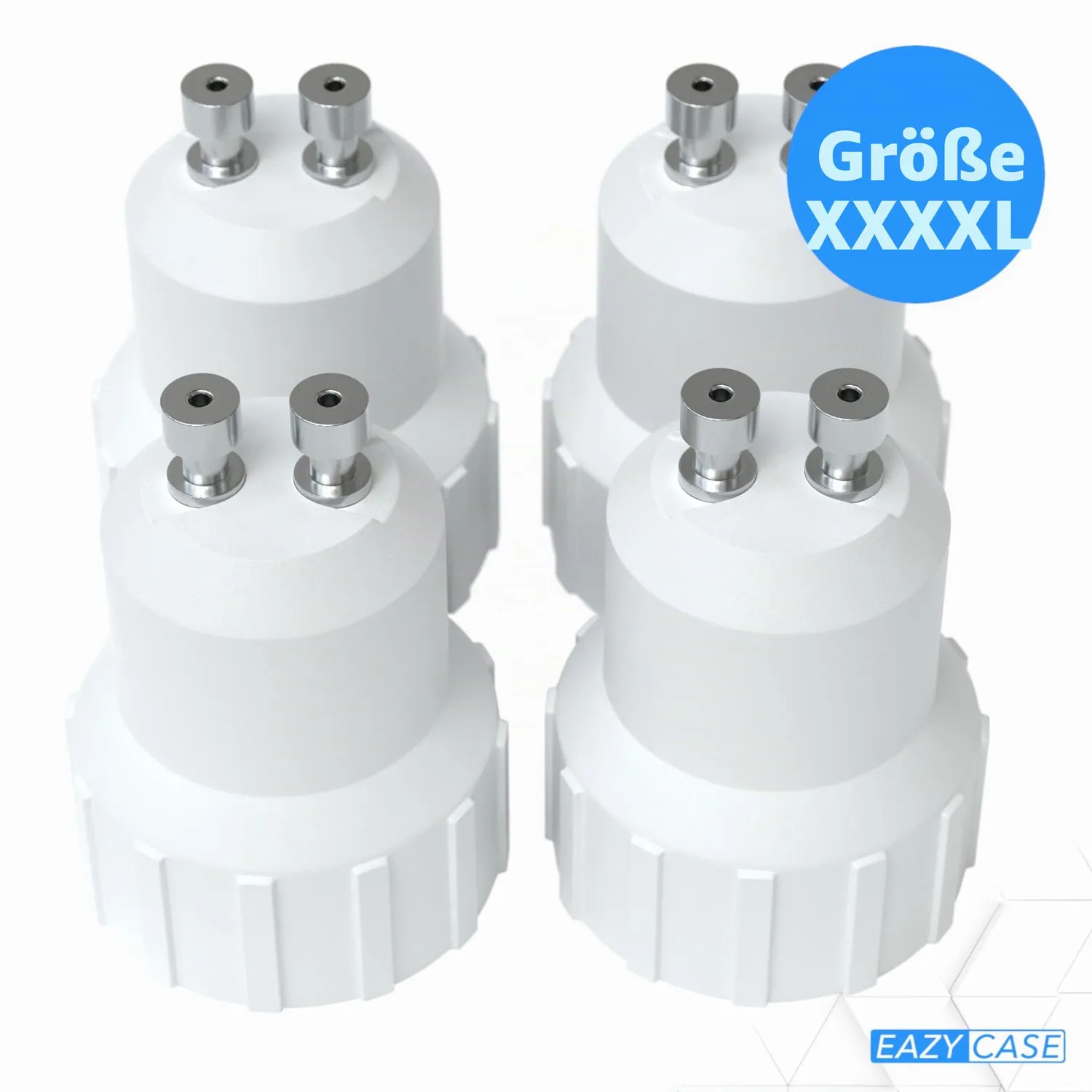 EAZY CASE GU10 auf E14 Lampensockel Adapter Weiß 4er