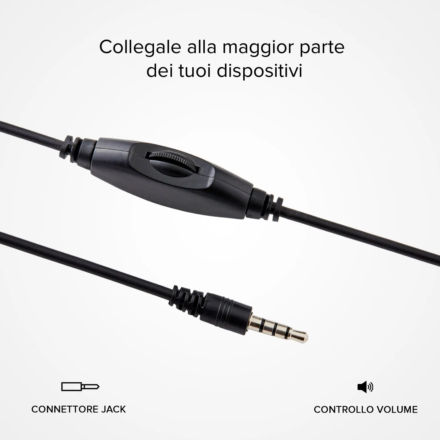SBS Stereo Kopfhörer Kabel 3,5mm Mikrofon Schwarz