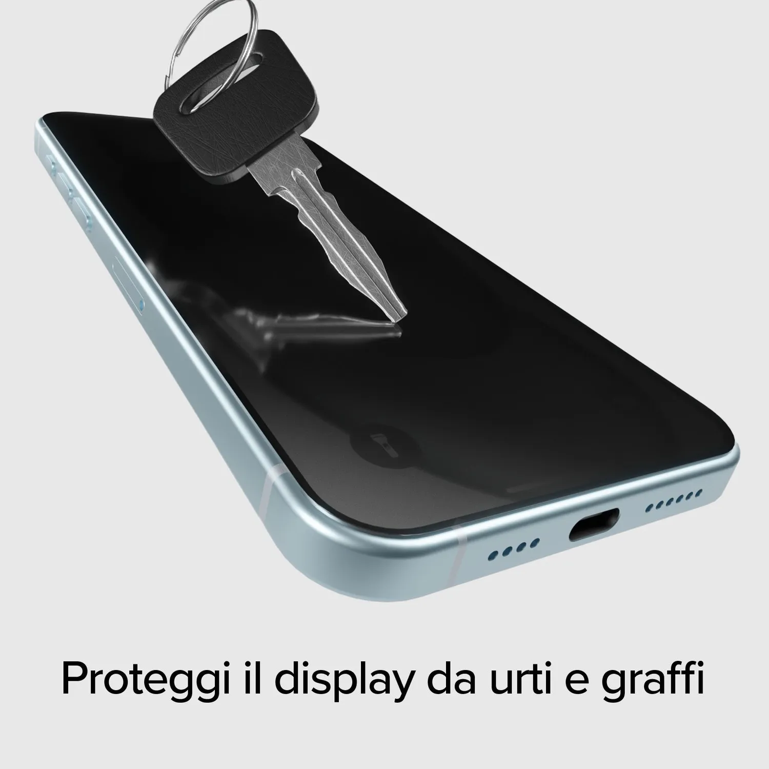 SBS iPhone 15 Plus Panzerglas Privacy Blickschutz Full