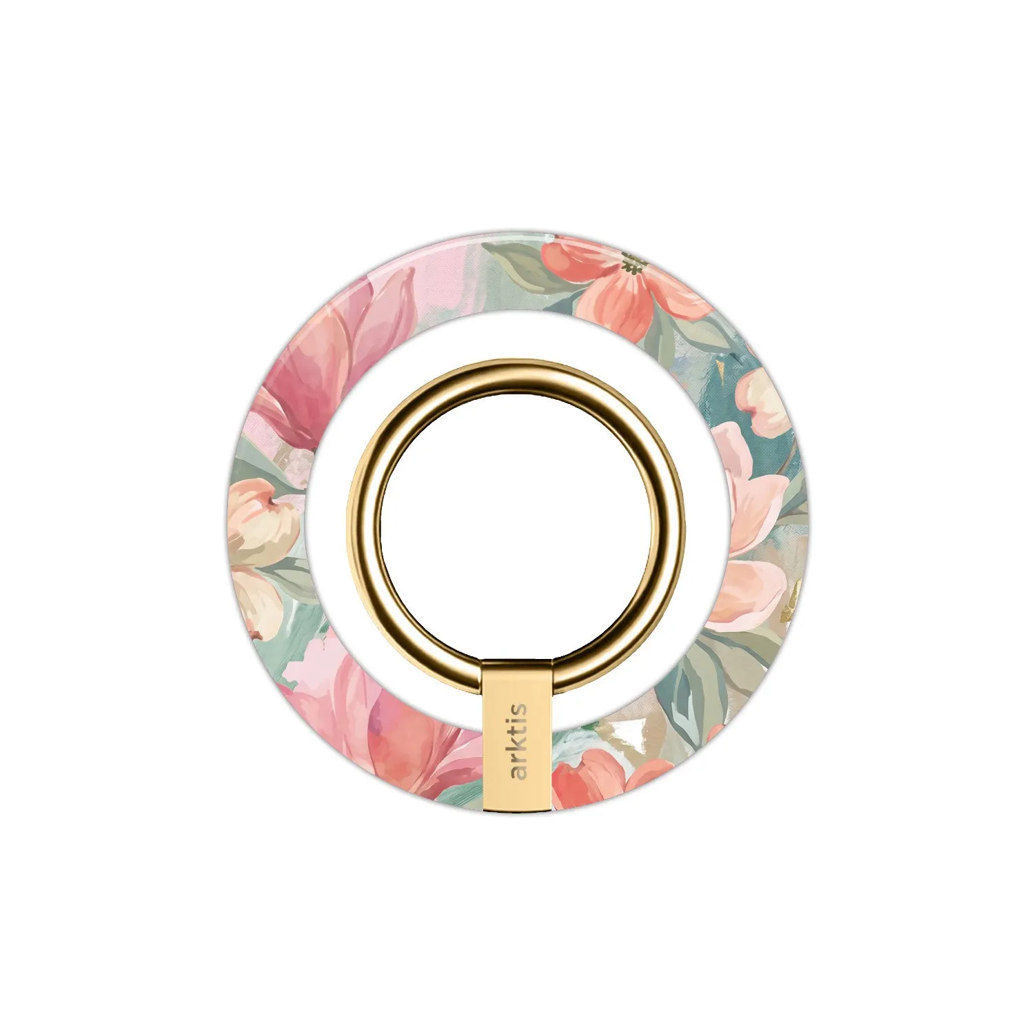 arktis Pastel Flowers MagSafe Ringhalter Silber Ständer