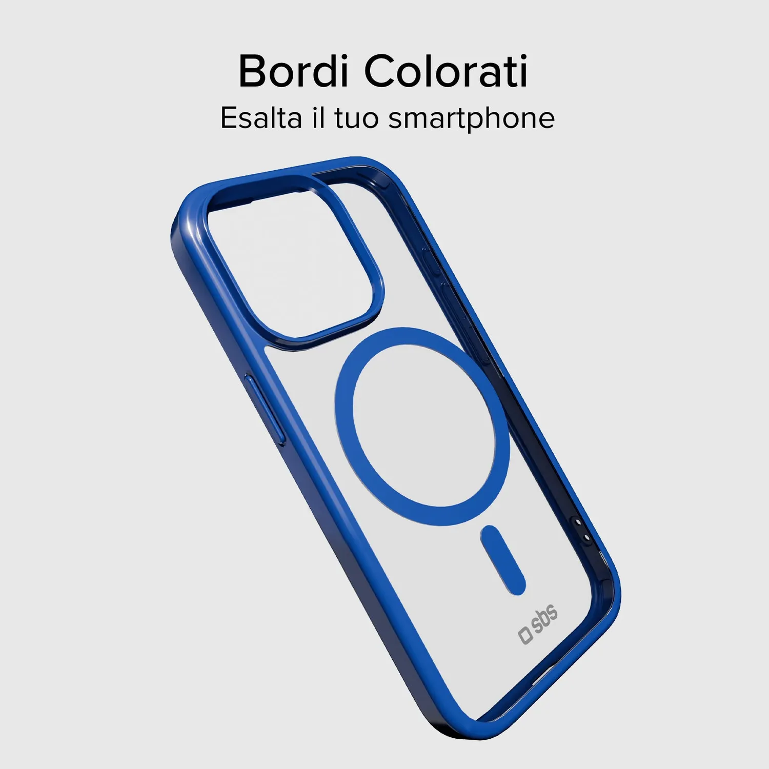 SBS iPhone 15 Pro Hülle transparent MagSafe farbig