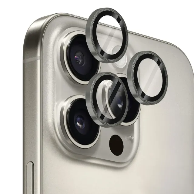 arktis iPhone 16 Pro Max Lens Protector Schwarz Alu