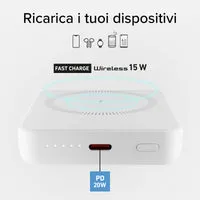 SBS 5000 mAh Powerbank kabellos MagSafe 15W