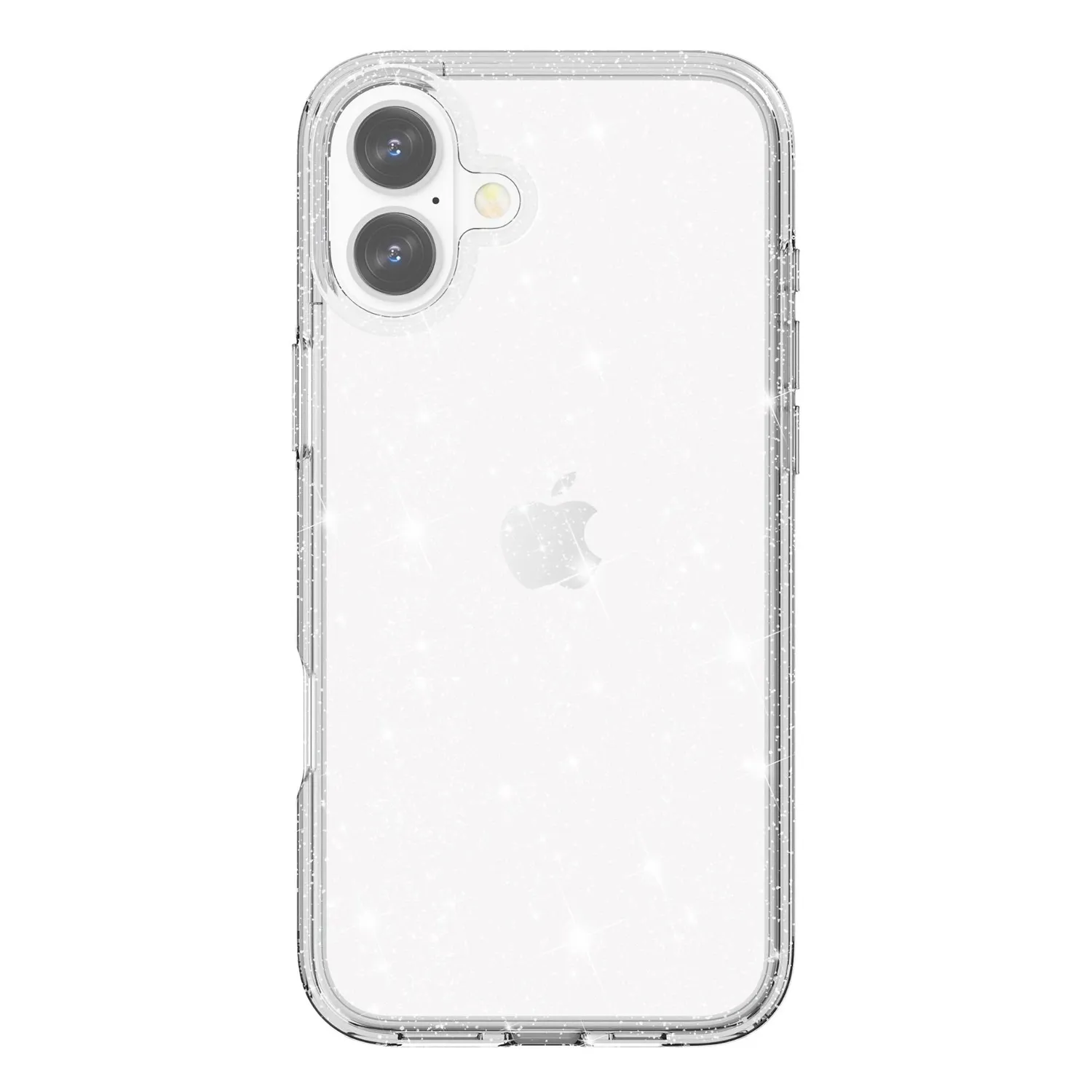 arktis Glitter iPhone 16 Plus Hülle transparent Glitzer