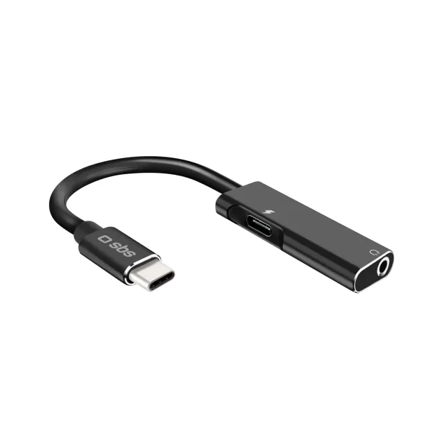 SBS USB-C auf Klinke Adapter 3,5mm mit Ladeport