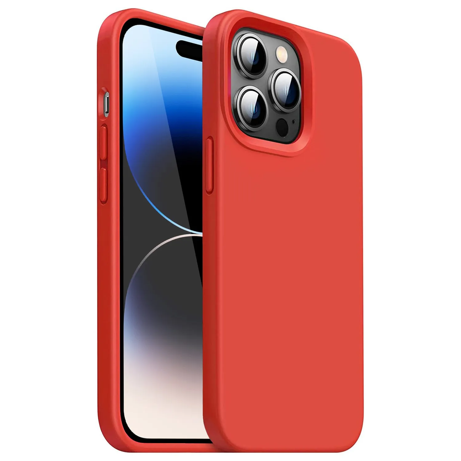 arktis iPhone 15 Pro Max Silikon Hülle Schwarz griffig