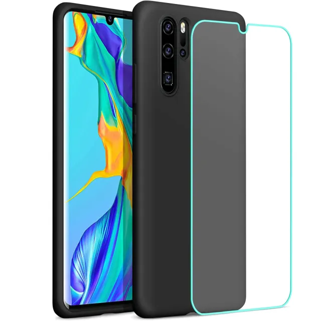 YATWIN Huawei P30 Pro Silikonhülle Schwarz dünn