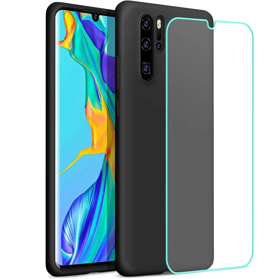 YATWIN Huawei P30 Pro Silikonhülle Schwarz dünn