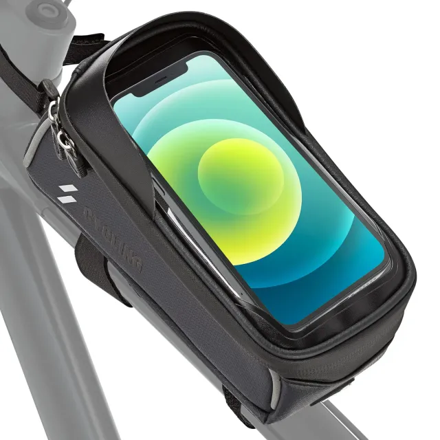 EAZY CASE Fahrrad Rahmentasche wasserfest Touchscreen 6,4 Zoll