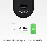 SBS 5.1A Reise-Ladegerät USB-C + USB Schnellladung
