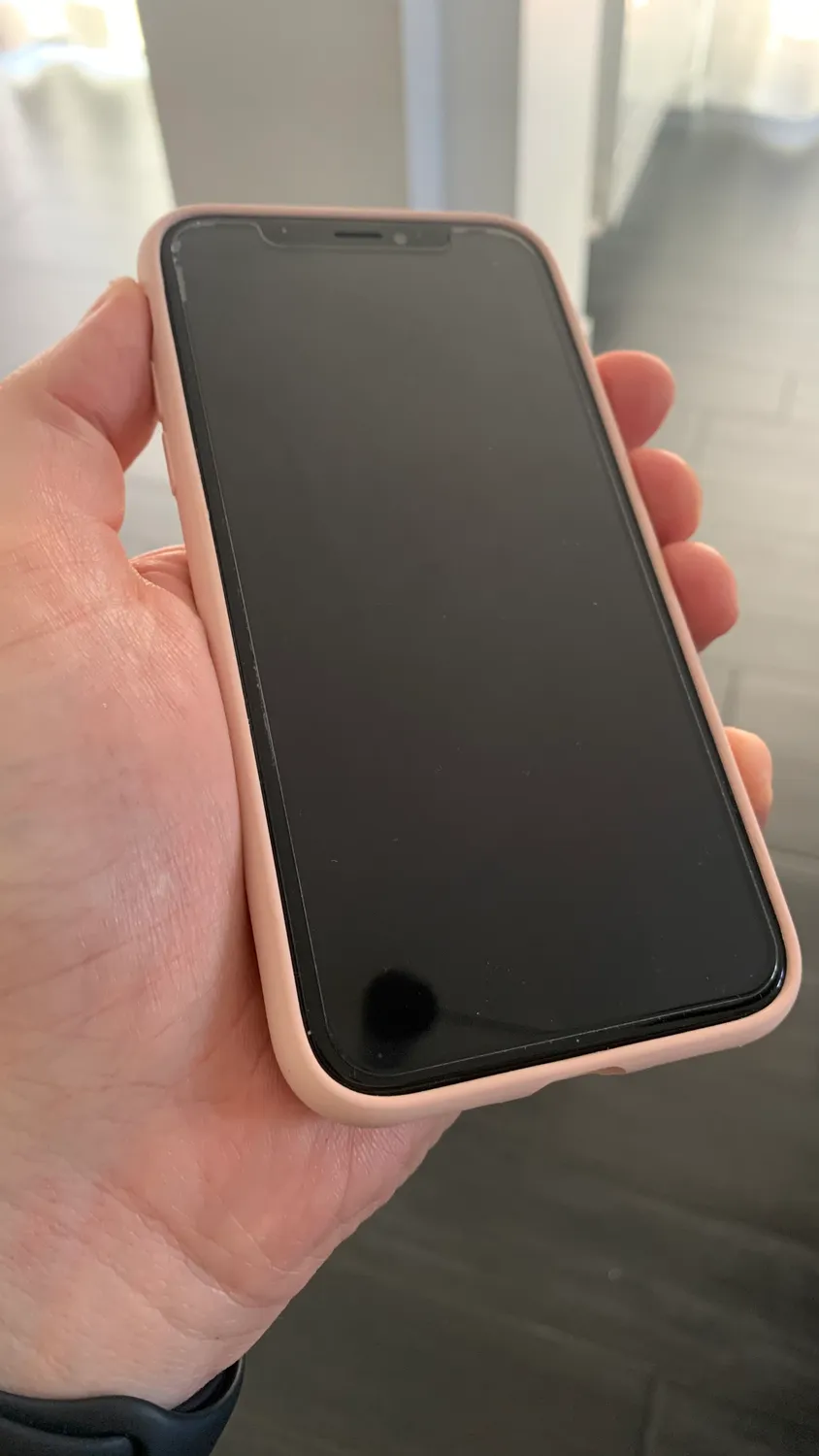 YATWIN iPhone X/XS Hülle Silikon weinrot + Folie