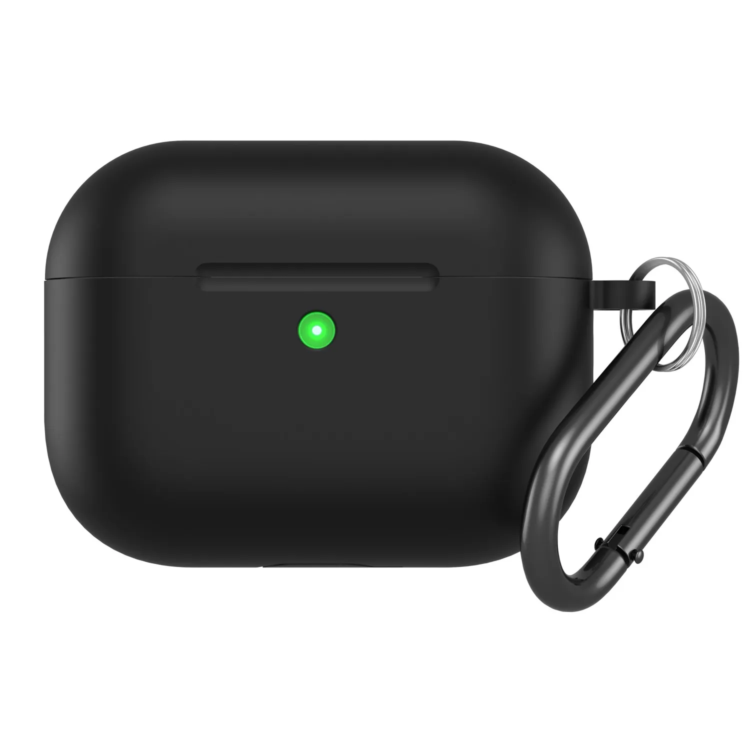 arktis AirPods Pro 3 Silikon Case Schwarz Karabiner