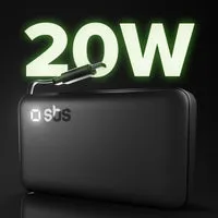SBS Powerbank 10000 mAh USB-C 20W mit Kabel