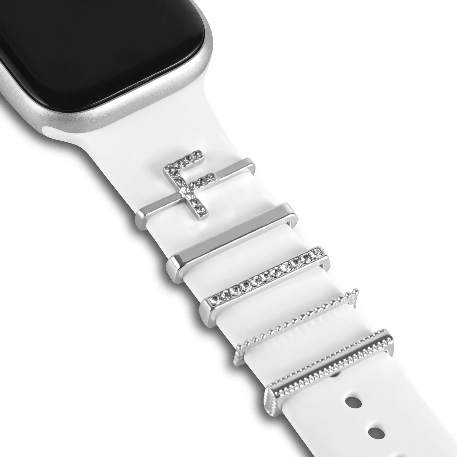 arktisband Buchstabe F Apple Watch Charm Edelstahl