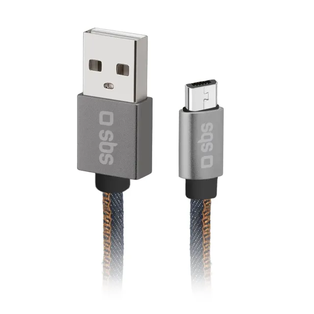 SBS Micro-USB Ladekabel 1m Jeans-Optik Datenkabel
