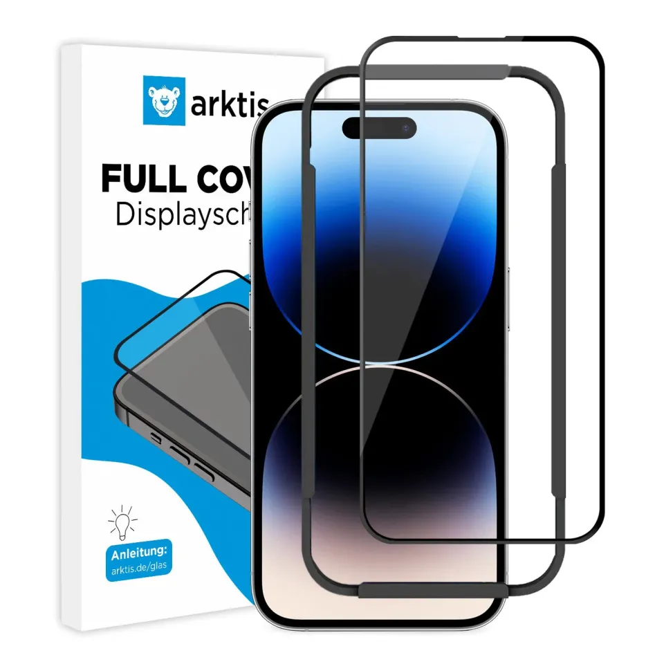 arktis FULL COVER iPhone 14 Pro Panzerglas 9H