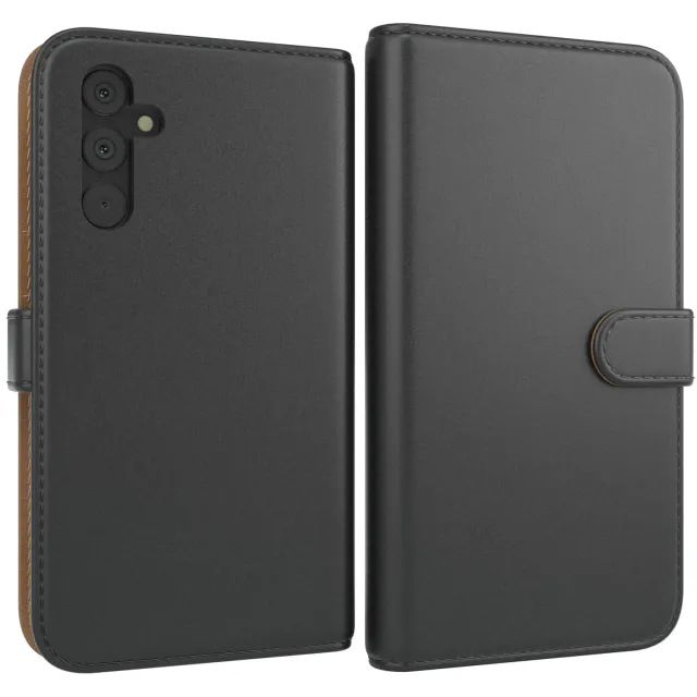EAZY CASE Book Galaxy A34 Klapphülle Schwarz Kunstleder