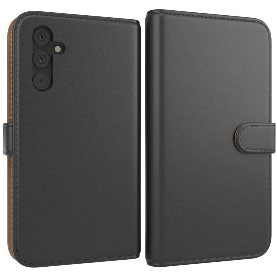 EAZY CASE Book Galaxy A34 Klapphülle Schwarz Kunstleder