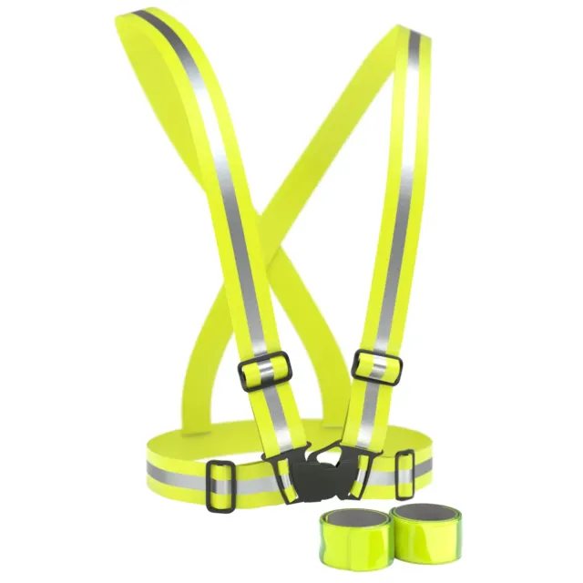 EAZY CASE Reflektoren 3 in 1 Set Reflektorweste Neon Gelb