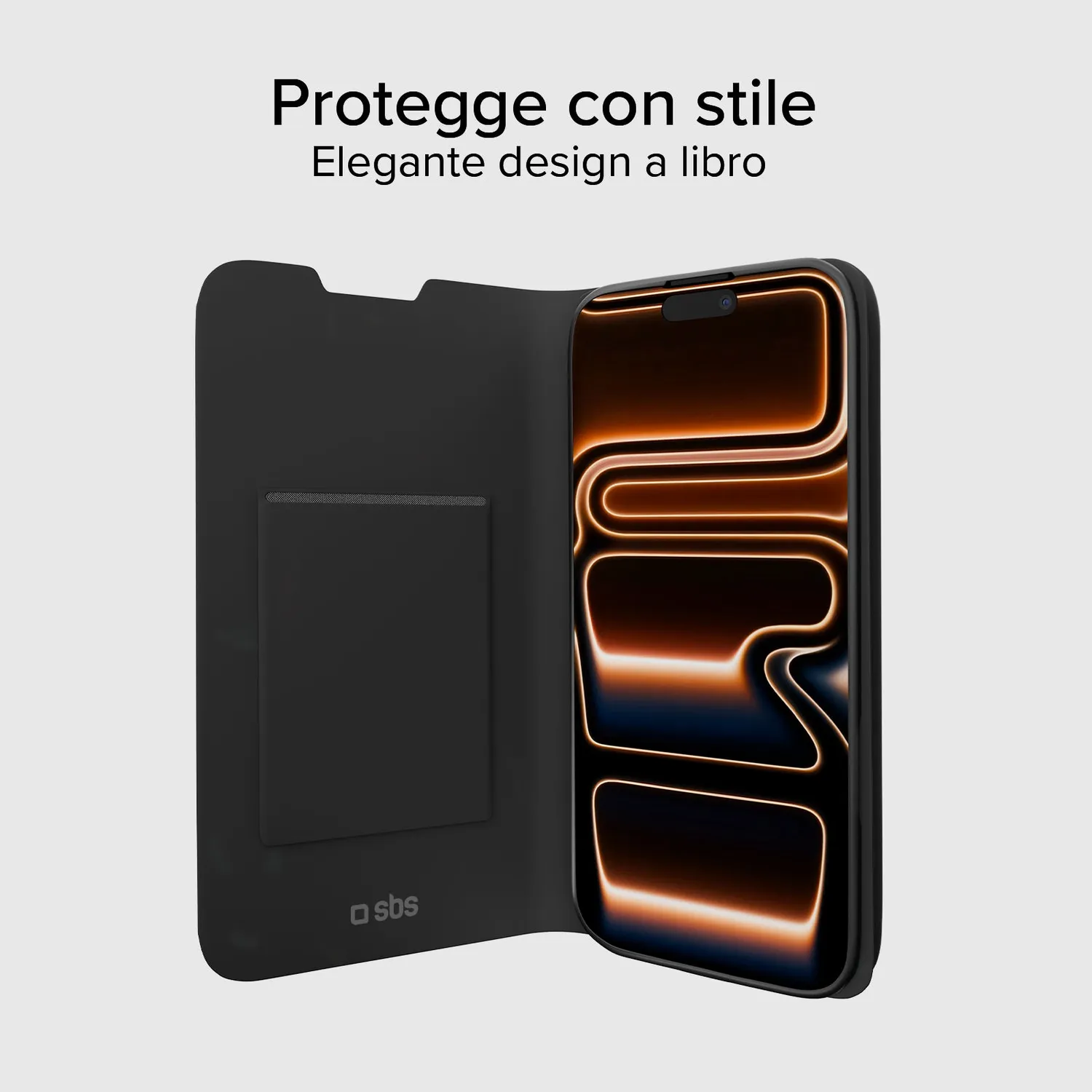 SBS Wallet Smooth Bookcover iPhone 17 Pro Max schwarz Stand