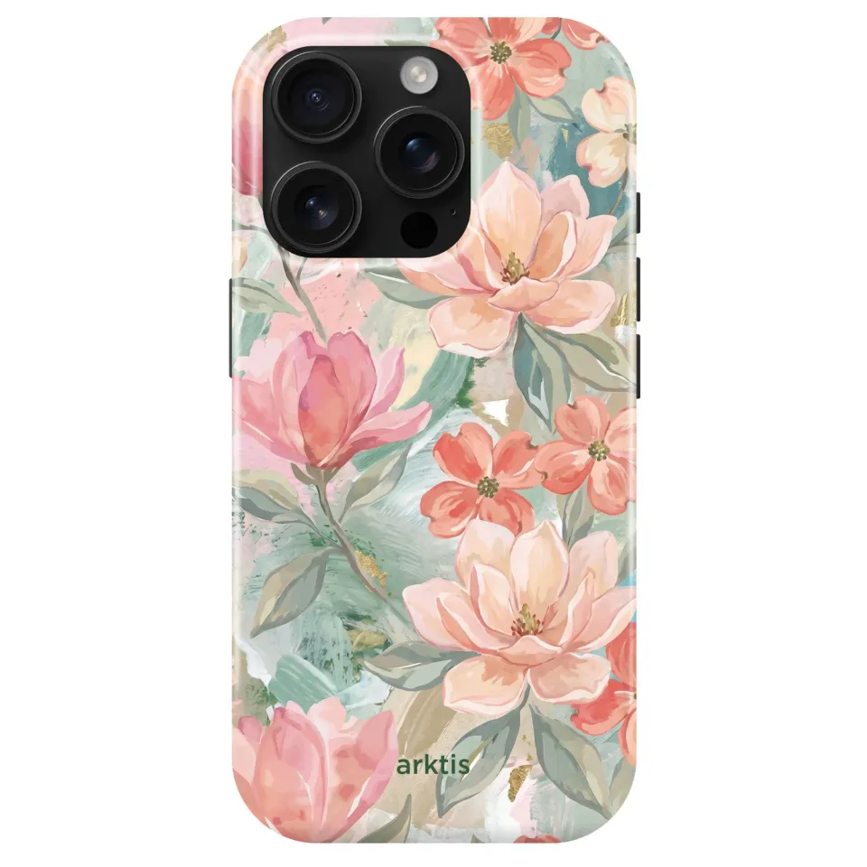 arktis iPhone 14 Pro Hülle Pastel Flowers MagSafe