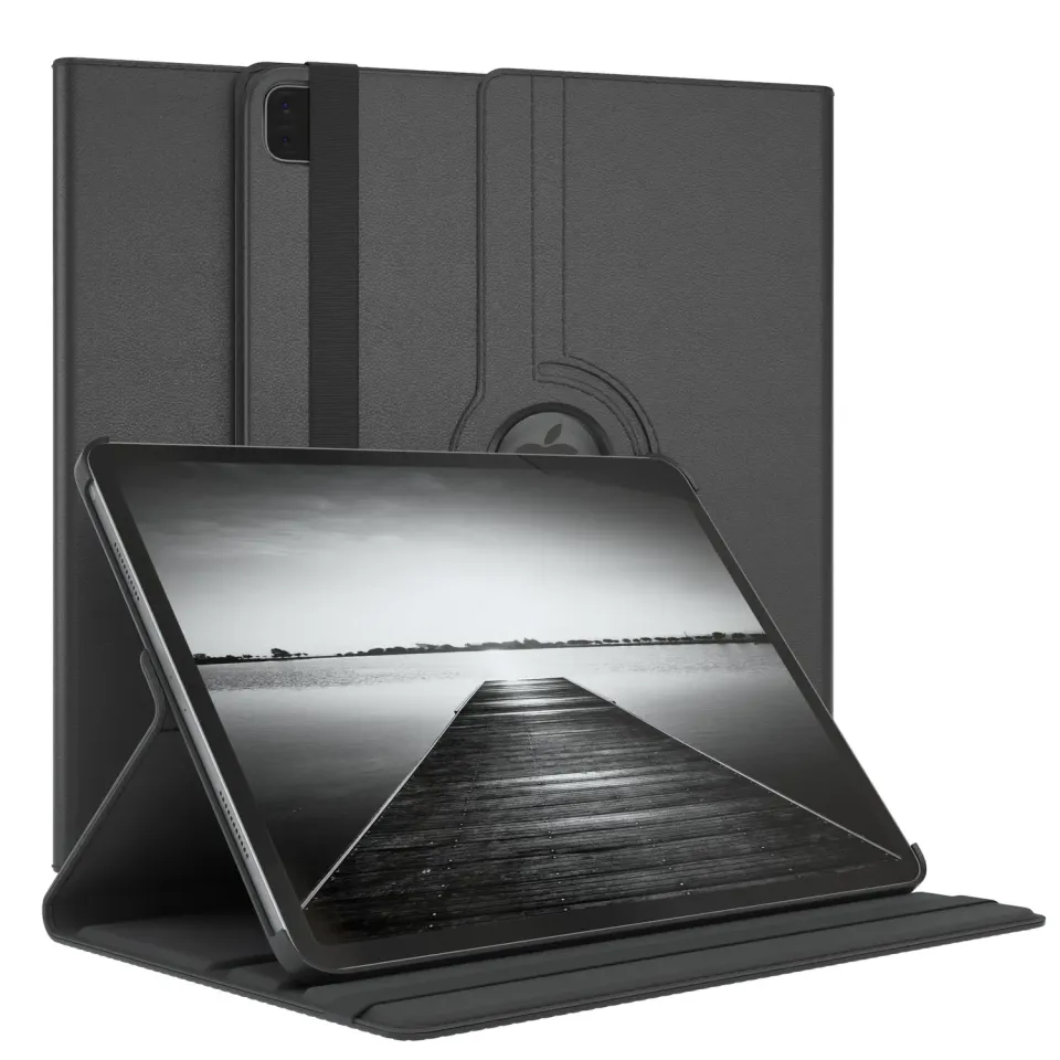 EAZY CASE iPad Pro 12,9 2020 4.Gen Tablethülle Schwarz 360° drehbar