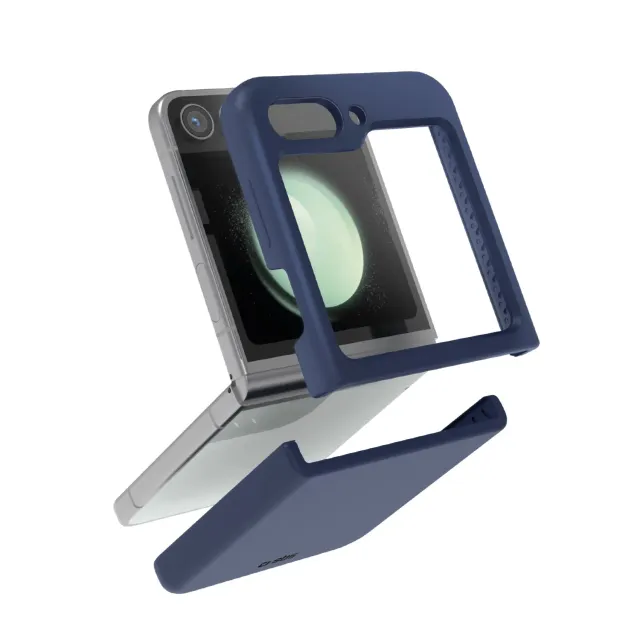 SBS Polo Flip Silikonhülle Samsung Z Flip 5 blau