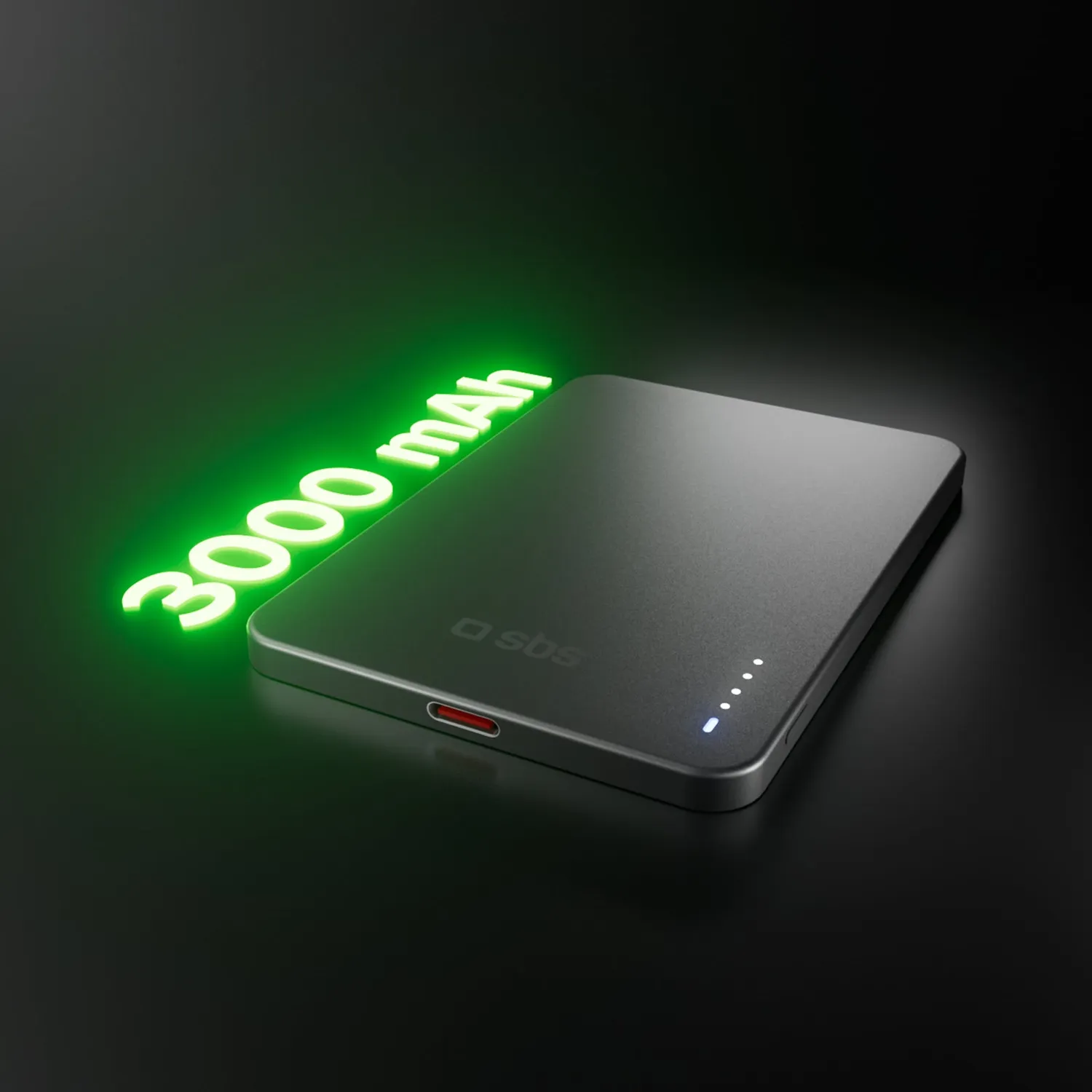 SBS 3000mAh MagSafe Powerbank magnetisch 15W slim