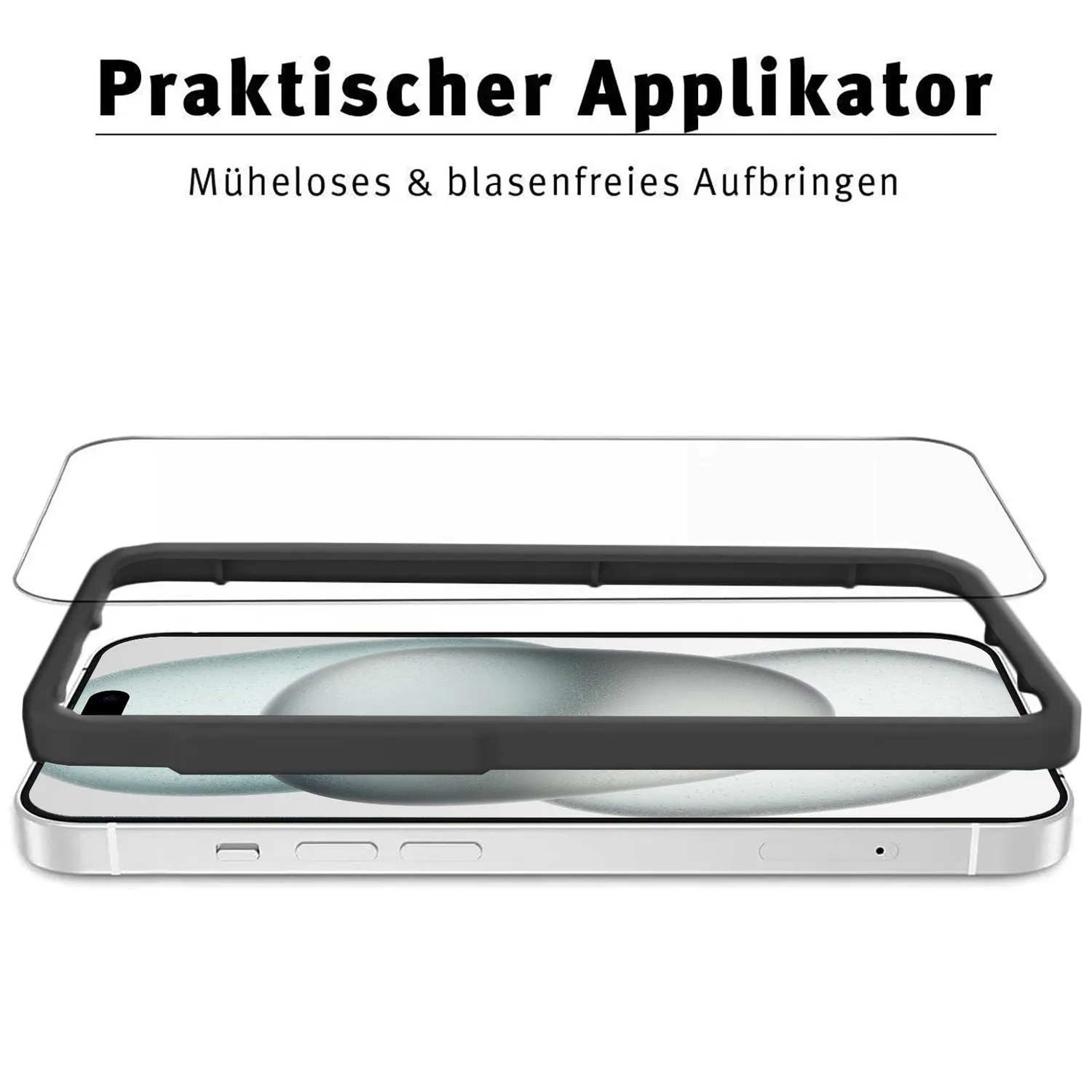 arktis Full Cover iPhone 15 Plus Panzerglas 3er Set 9H