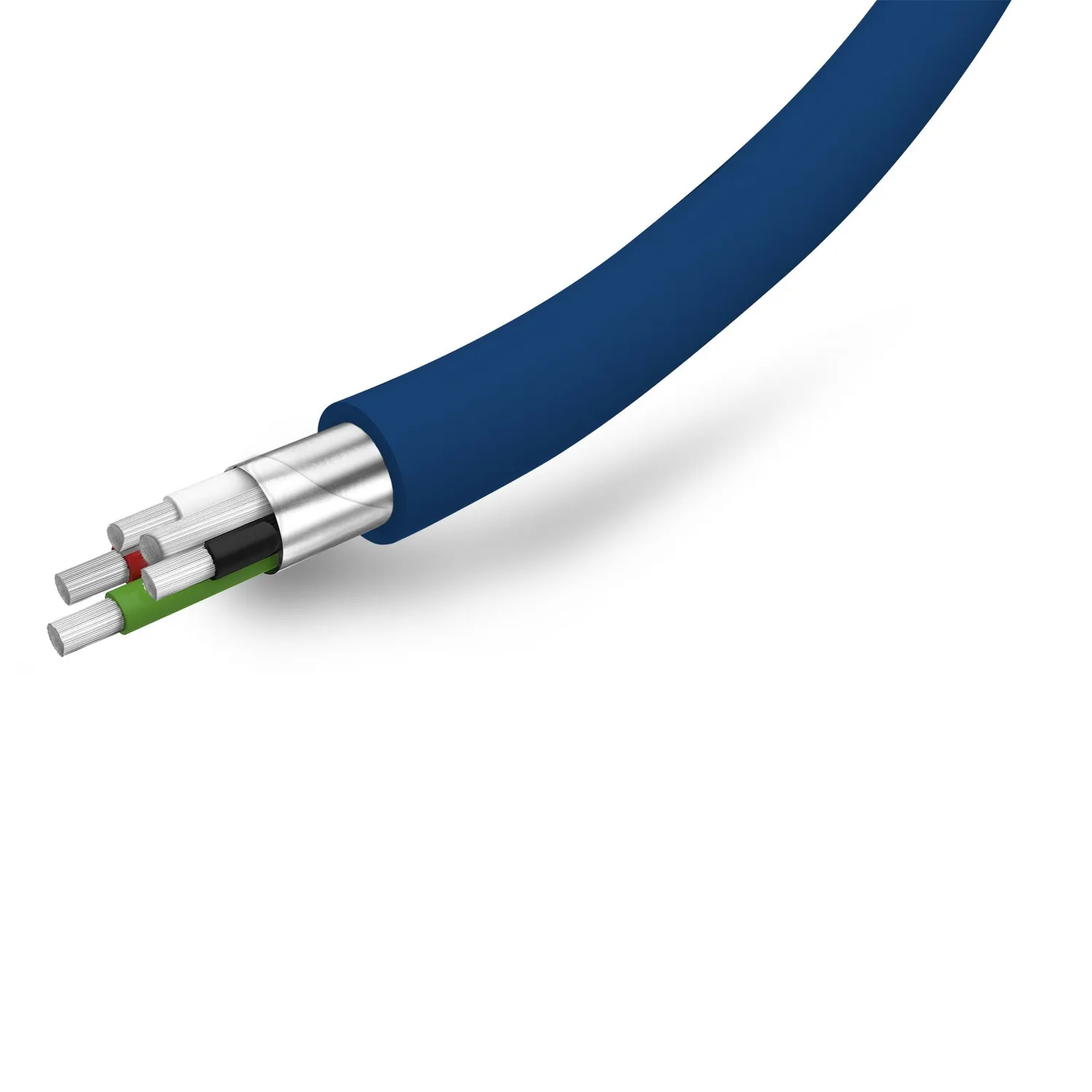 SBS Polo Lightning Kabel 1m blau Silikon
